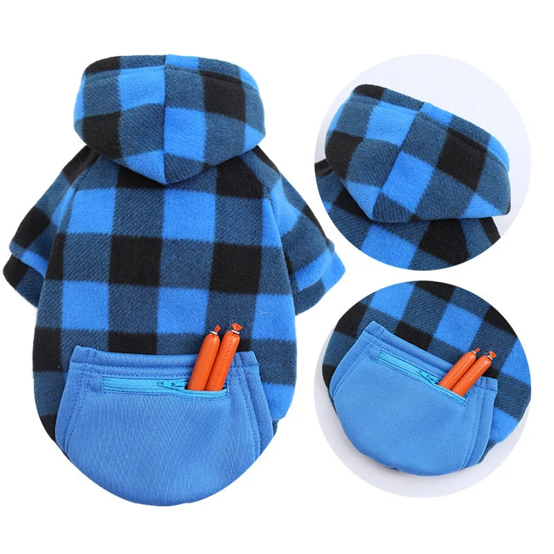 Winter Warm Pet Dog Clothes Soft Wool Dog Hoodies Outfit For Small Dogs Chihuahua Pug Sweater Clothing Puppy Cat Coat Jacket