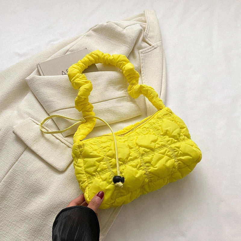 Women's Medium Special Solid Color Streetwear Zipper Underarm Bag