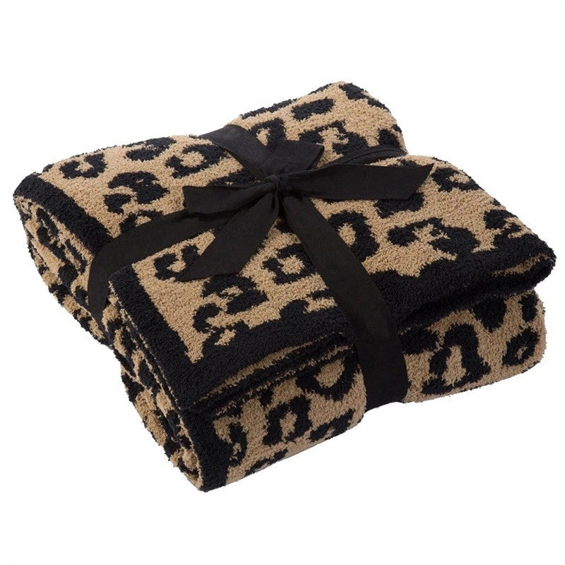 Casual Leopard Polyester Blanket Couch & Sofa Decor