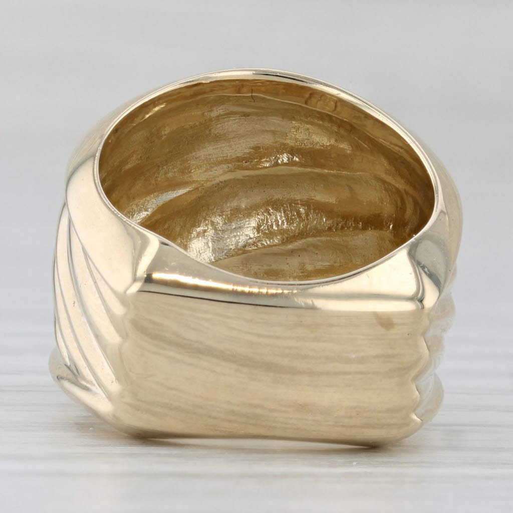 Rigoberto Scalloped Statement Ring 14k Yellow Gold Size 6.5