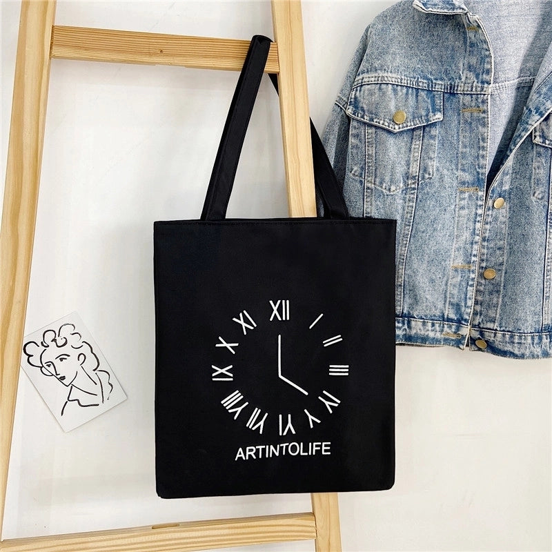 Women's Basic Letter Oxford Cloth Shopping Bags