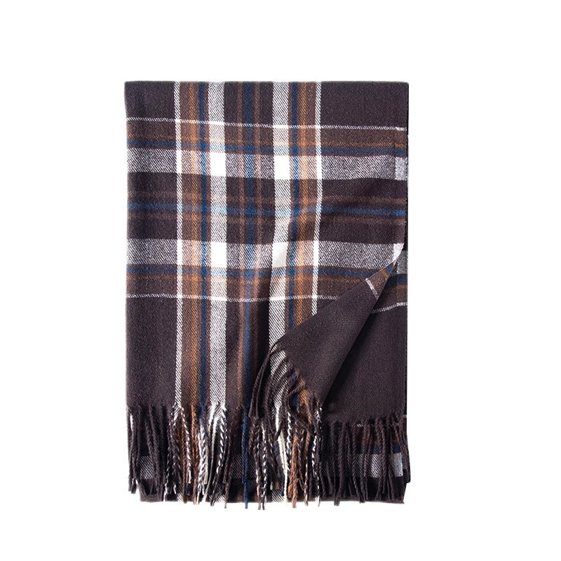 Women's Casual Elegant Streetwear Plaid Imitation Cashmere Scarf