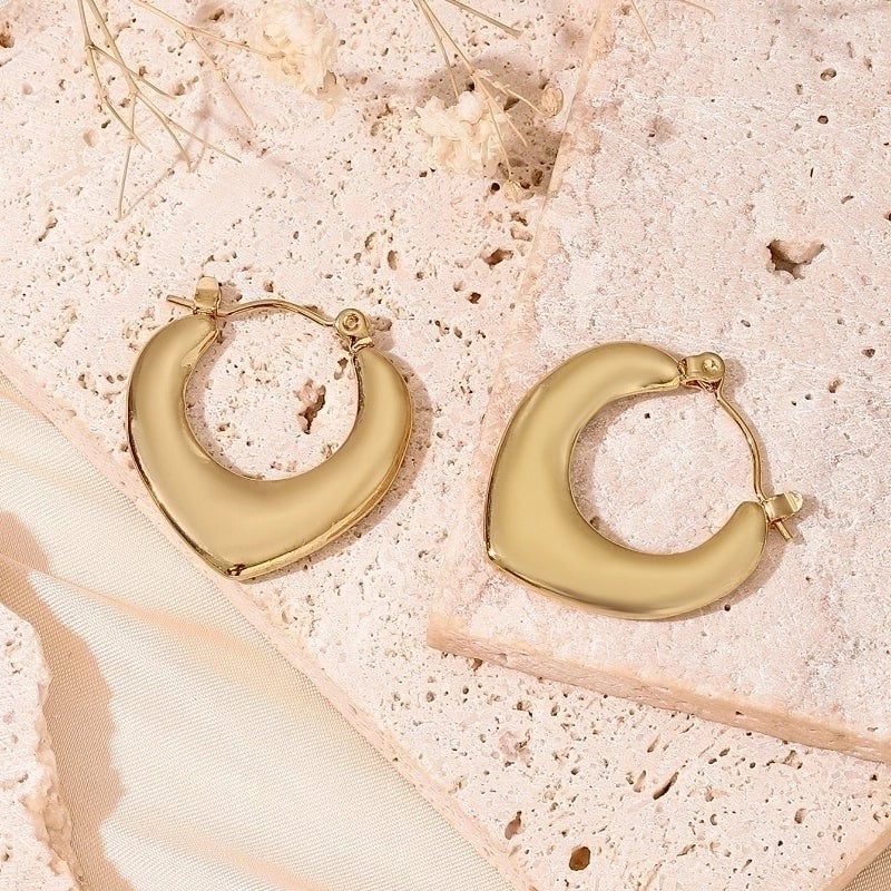 1 Pair 5 Pairs Minimalist Classic Style Solid Color Asymmetrical 304 Stainless Steel 18K Gold Plated Earrings
