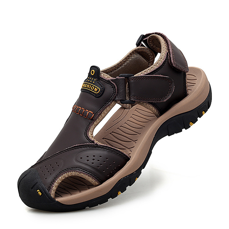 Abeerbajpai  shoes 2024 Genuine Leather Men Shoes Summer New Large Size Men's Sandals Men Sandals Fashion Sandals Slippers Big Size 38-47