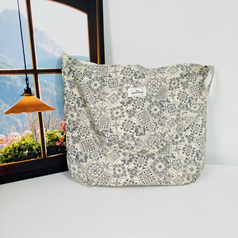 New Niche Design Floral Shoulder Bag Crossbody Bag Women's Fresh Sweet Street Large Capacity Handbag Trendy