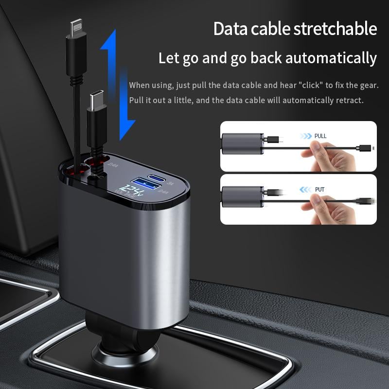 HOT SALE 49% OFF - Fast Charge Retractable Car Charger