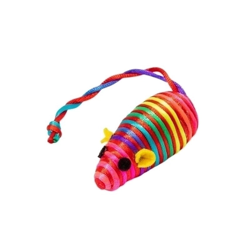Pet Supplies Simulation Plush Mouse Doll Set Feather Mouse Scratch-resistant Bite Molar Cat Toy