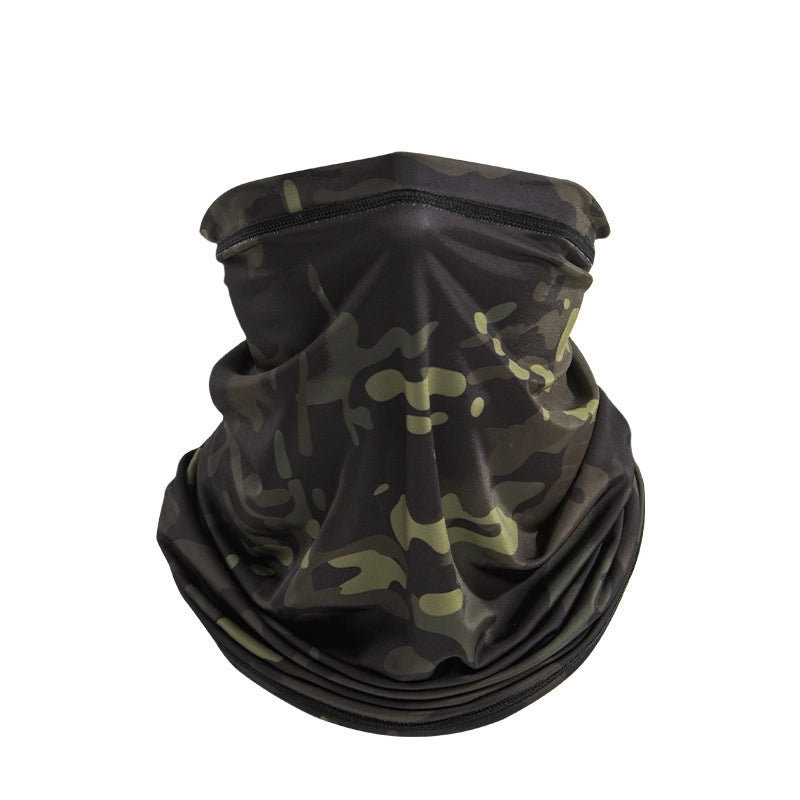 Unisex Basic Minimalist Solid Color Camouflage Spandex Cycling Mask 1 Piece
