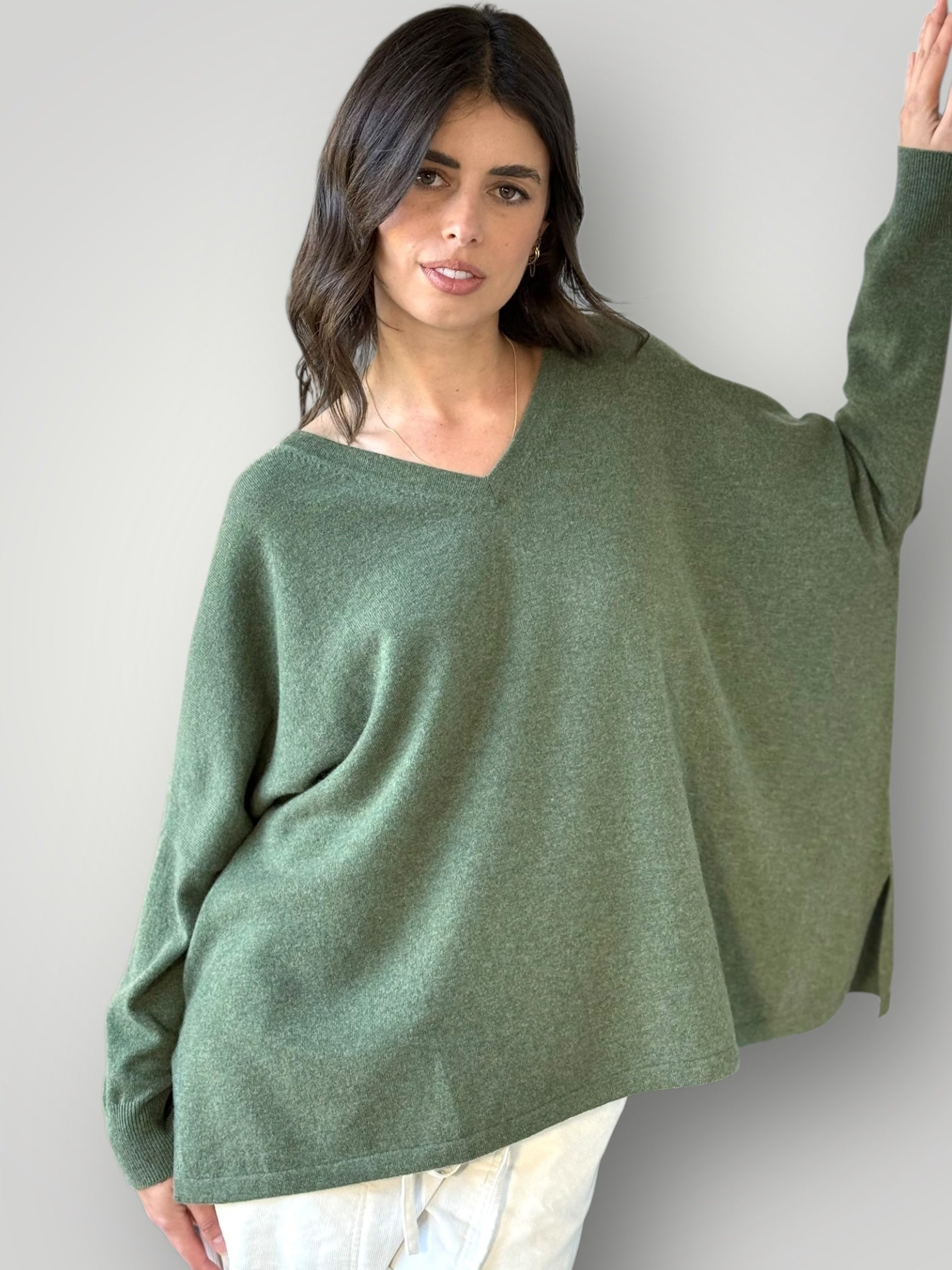 relaxed boyfriend knit-winter sage cashmere