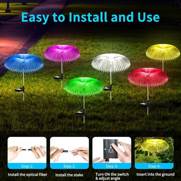 🎄Solar Garden Changing Jellyfish Lights