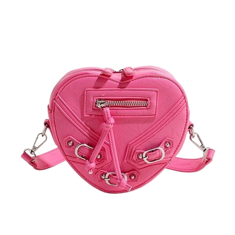 Women's Small Pu Leather Solid Color Streetwear Zipper Crossbody Bag
