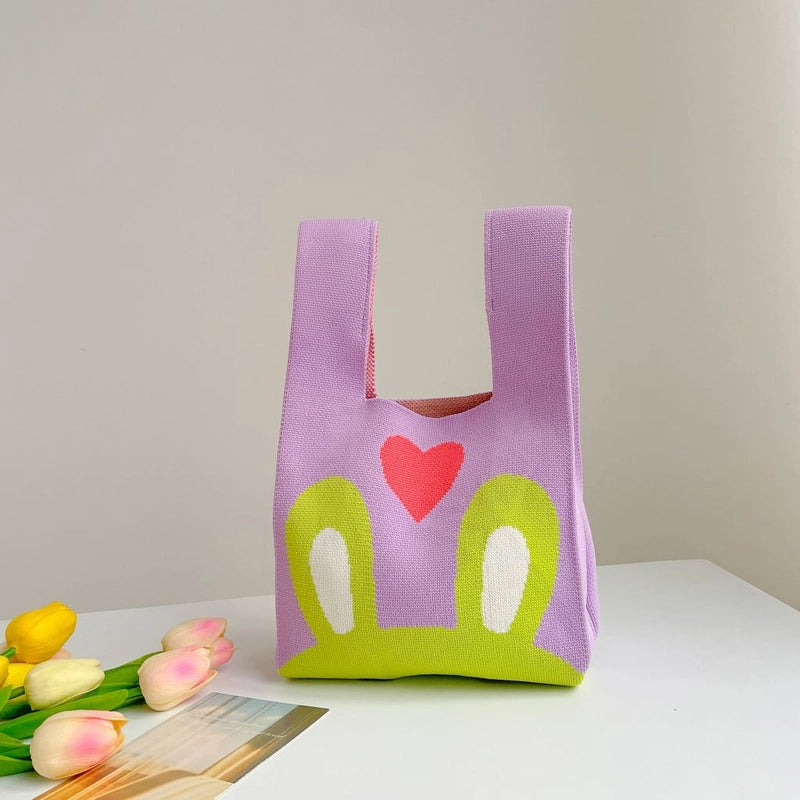 Women's Small Polyester Cartoon Heart Shape Basic Vintage Style Open Handbag