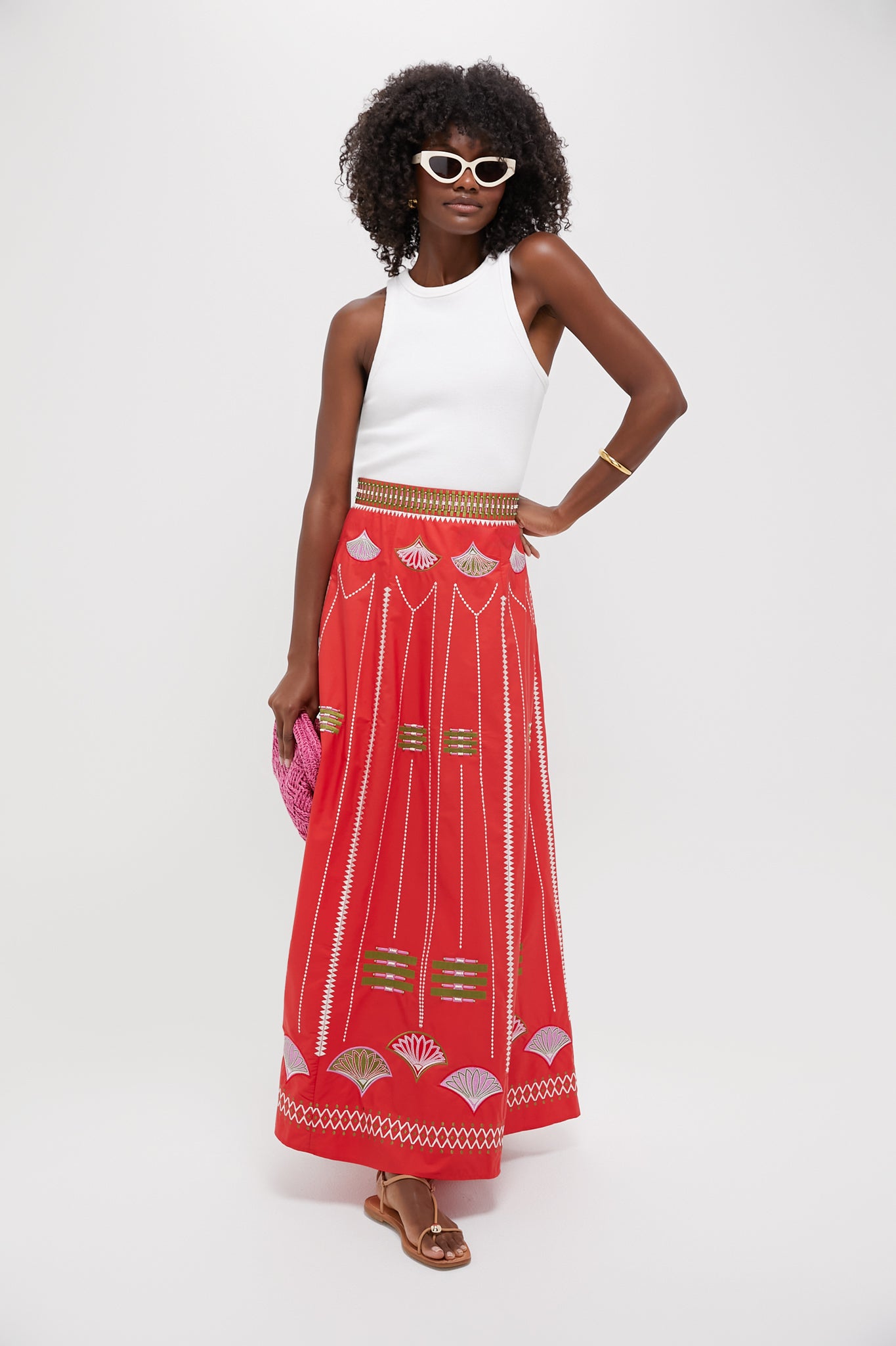 Red Camille Skirt