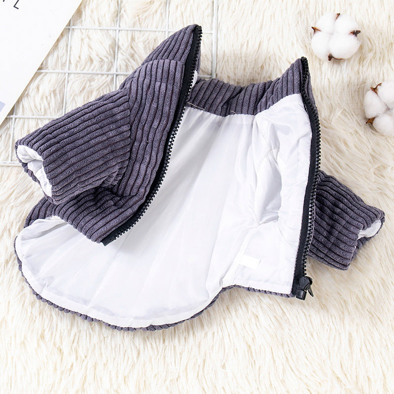 Star Printed Zipped Fleece Dog Jacket