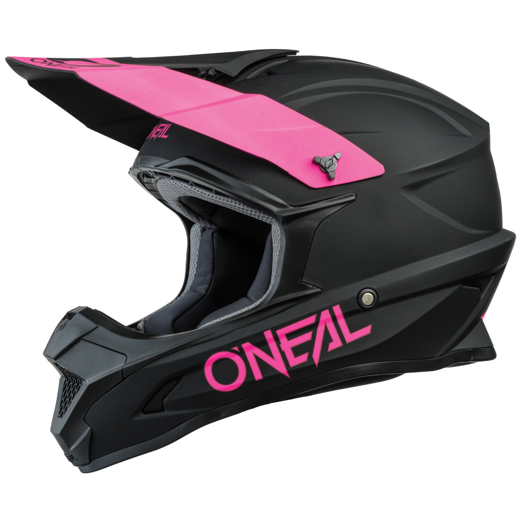 1 SRS Solid Helmet Black/Pink