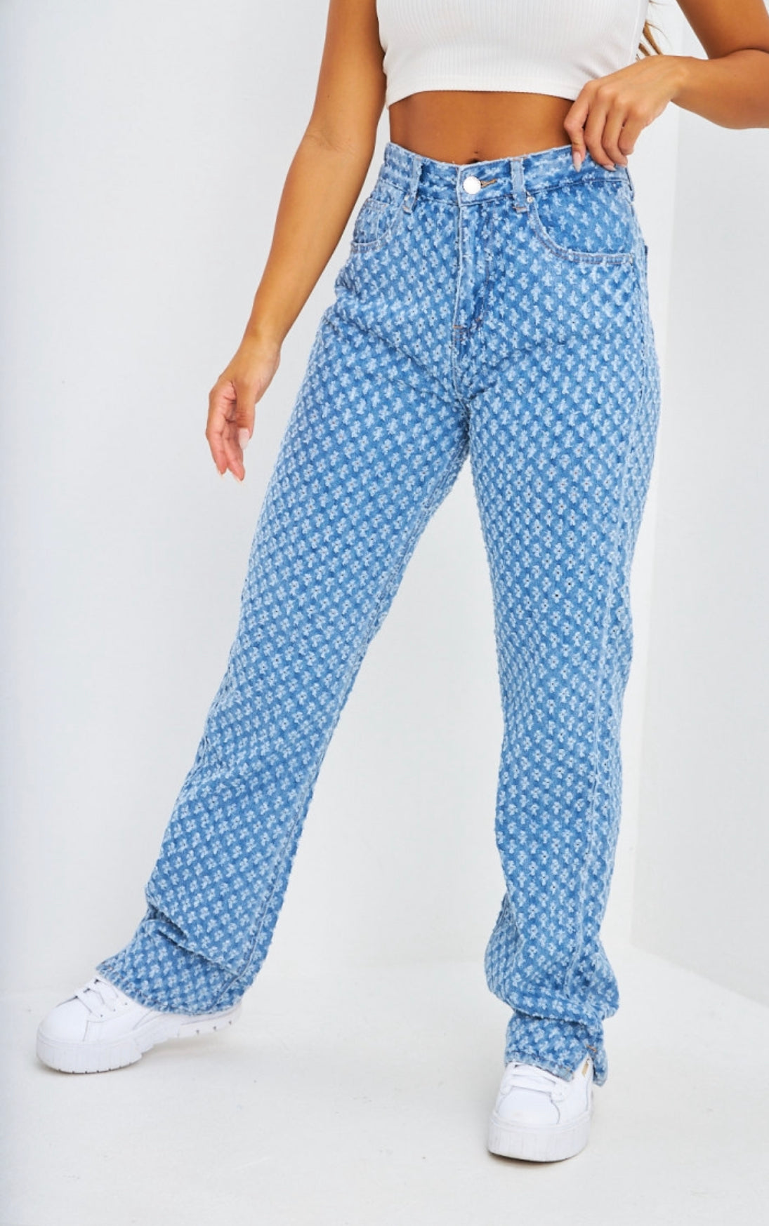 VICKEY PATTERN STRAIGHT LEG JEANS