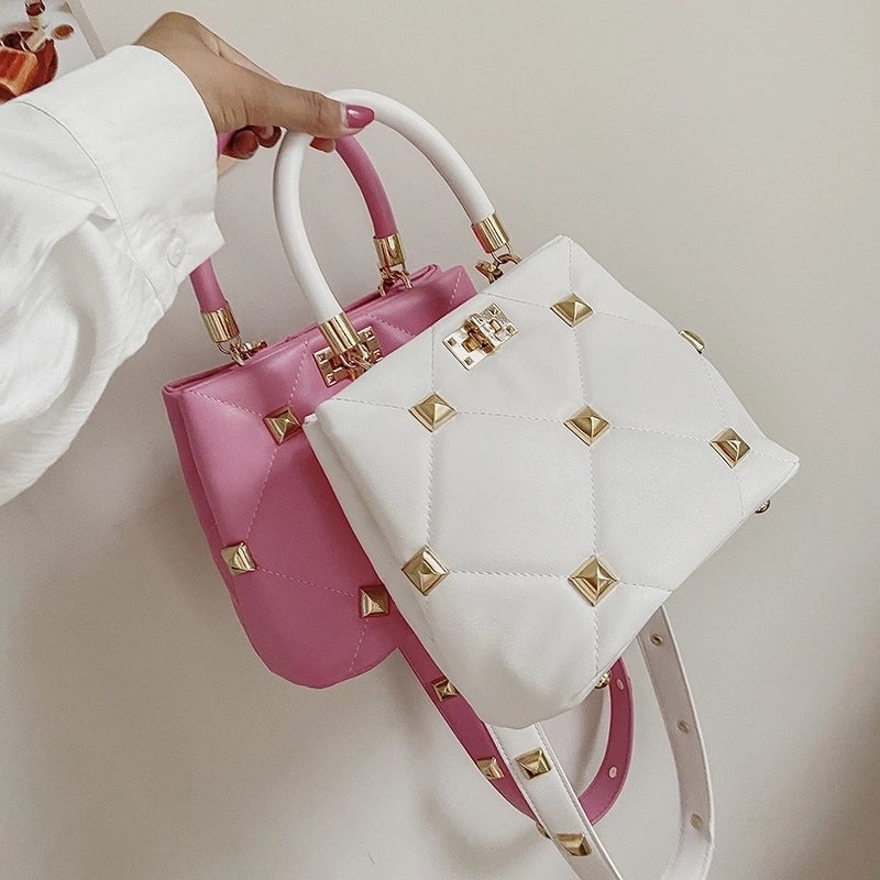 Medium Pu Leather Streetwear Square Bag