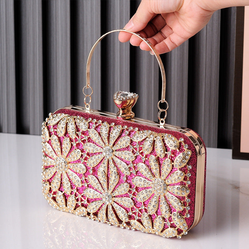 European Style Diamond Rhinestone Resin Evening Clutch