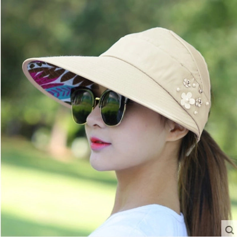 Women's Elegant Basic Minimalist Flower Big Eaves Sun Hat