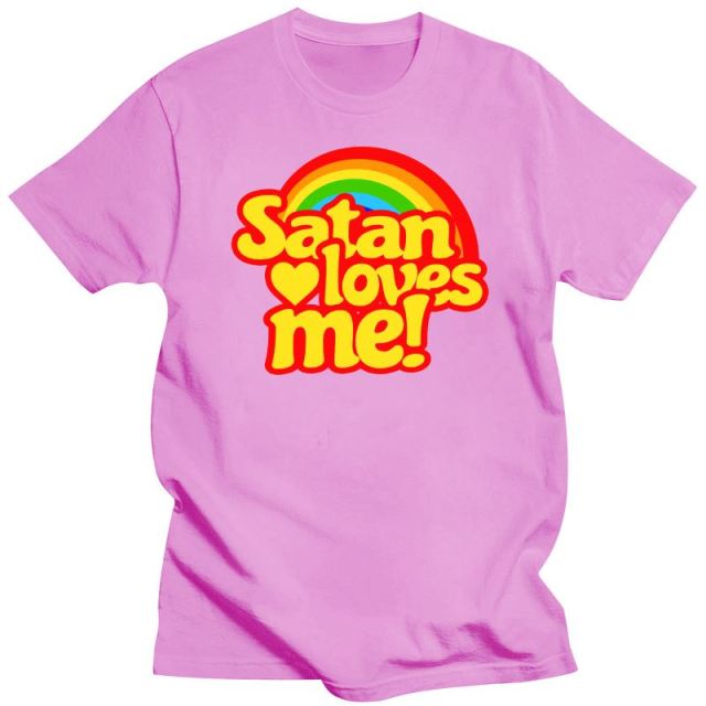 Satan Loves Me Rainbow Tee