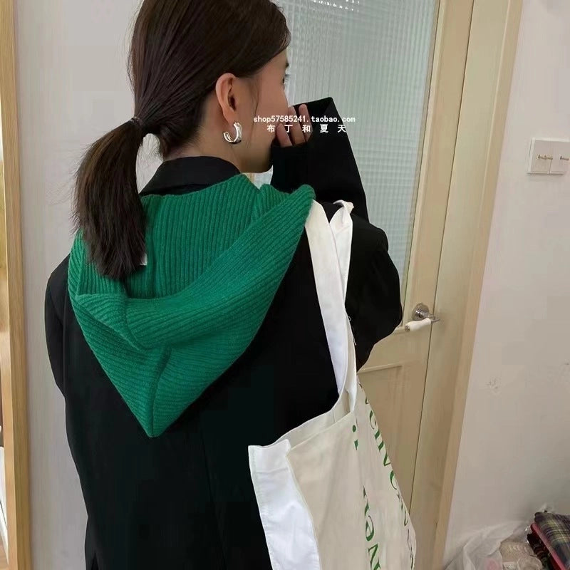 Blogger Recommend Casual Hat Scarf Scarf One-Piece Shawl Fake Collar Student Autumn And Winter Warm