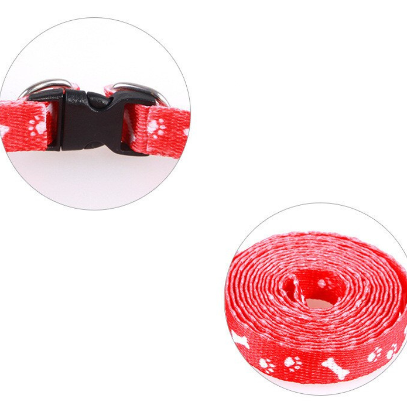 Adjustable Nylon Dog Leash and Harness Set