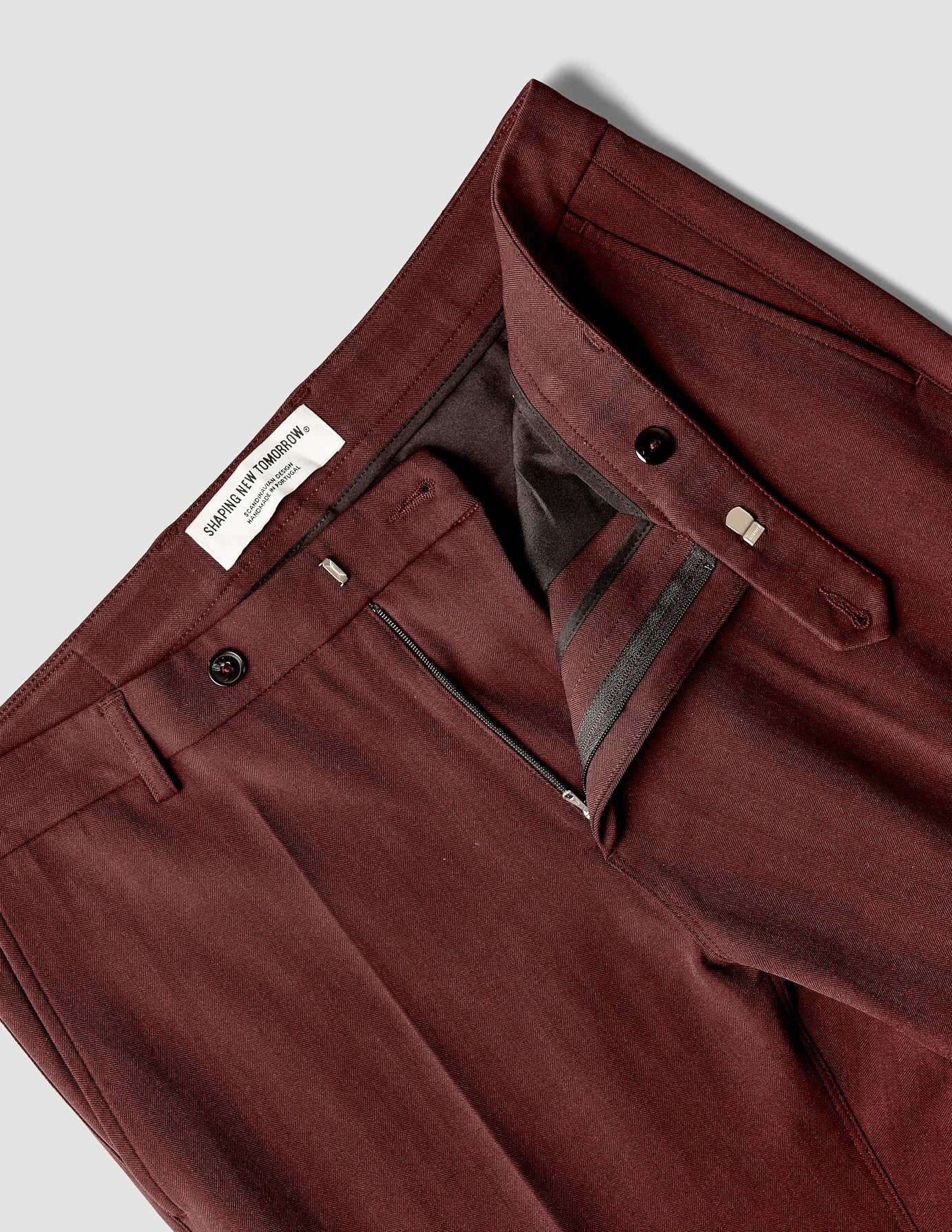 Suit Pants Slim Mahogany