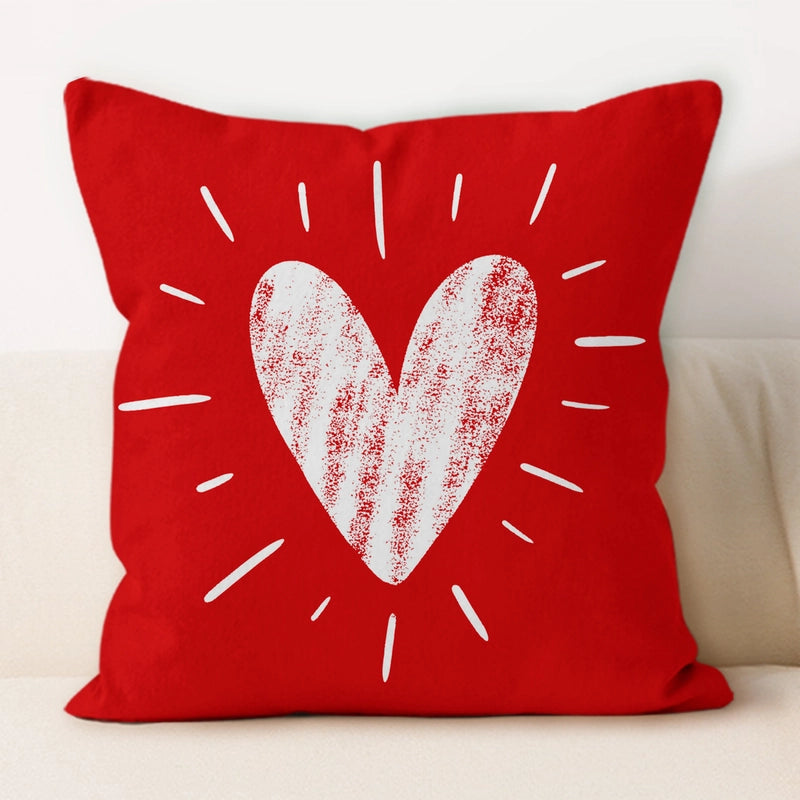 Valentine'S Day Minimalist Letter Plush Throw Pillow Pillow Cases Couch & Sofa Decor