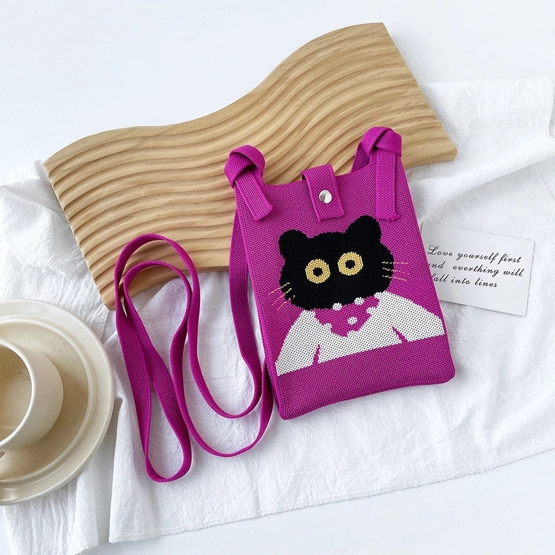 Women's Small Polyester Cartoon Heart Shape Basic Vintage Style Square Open Phone Wallets