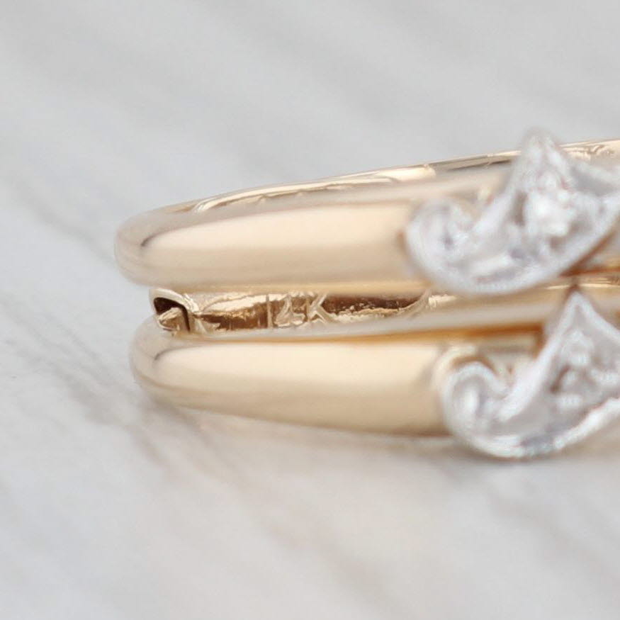 0.10ctw VS2 Diamond Marquise Engagement Ring Wedding Band Bridal 14k Gold Size 6