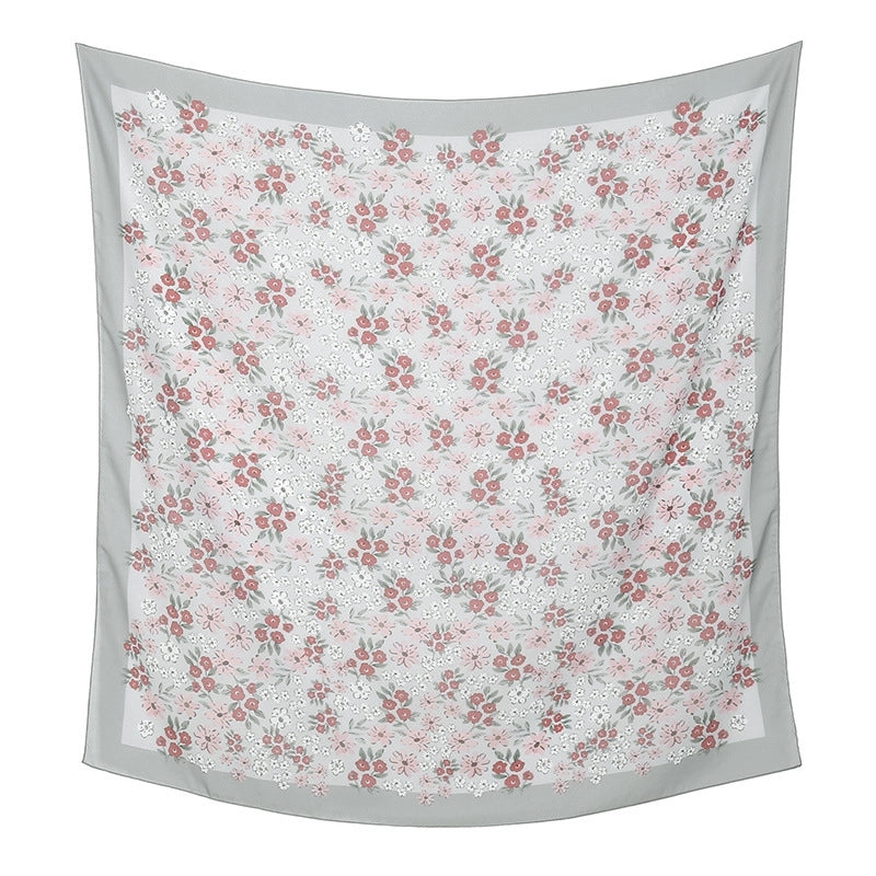 Women's Sweet Flower Polyester Kerchief