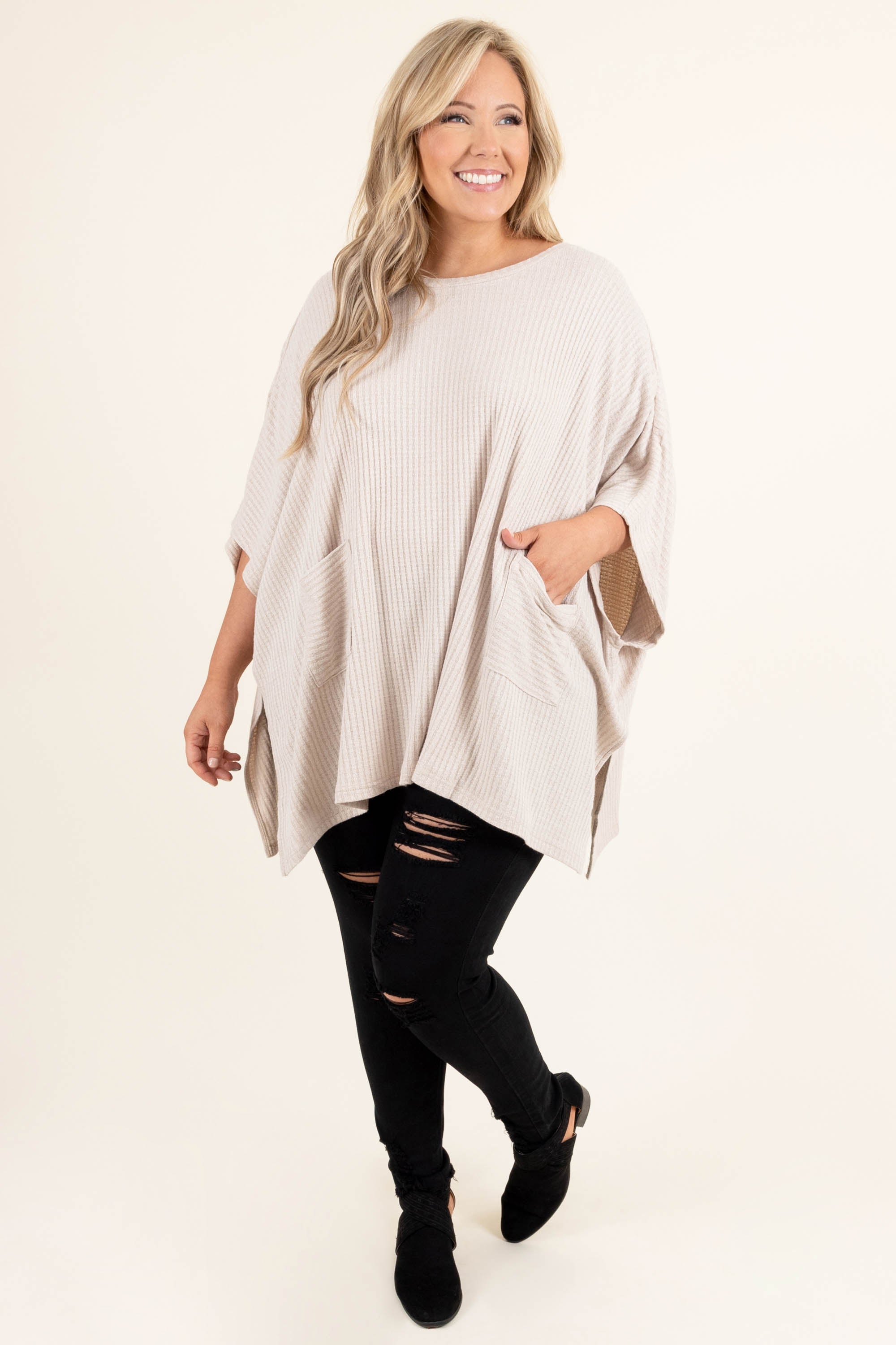 Chosen Path Poncho. Oatmeal