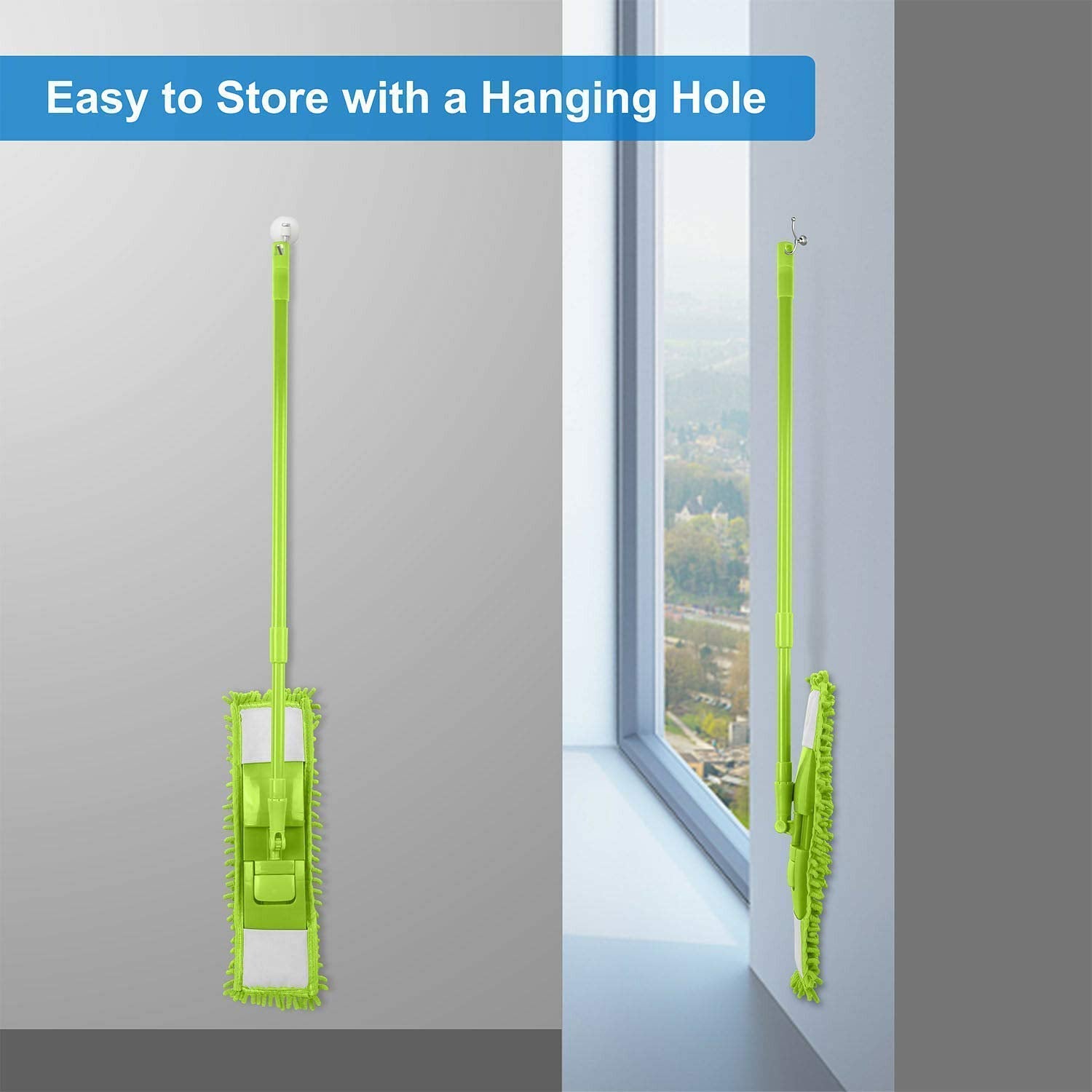 New Flat Microfiber Squeeze Mop With Long Handle