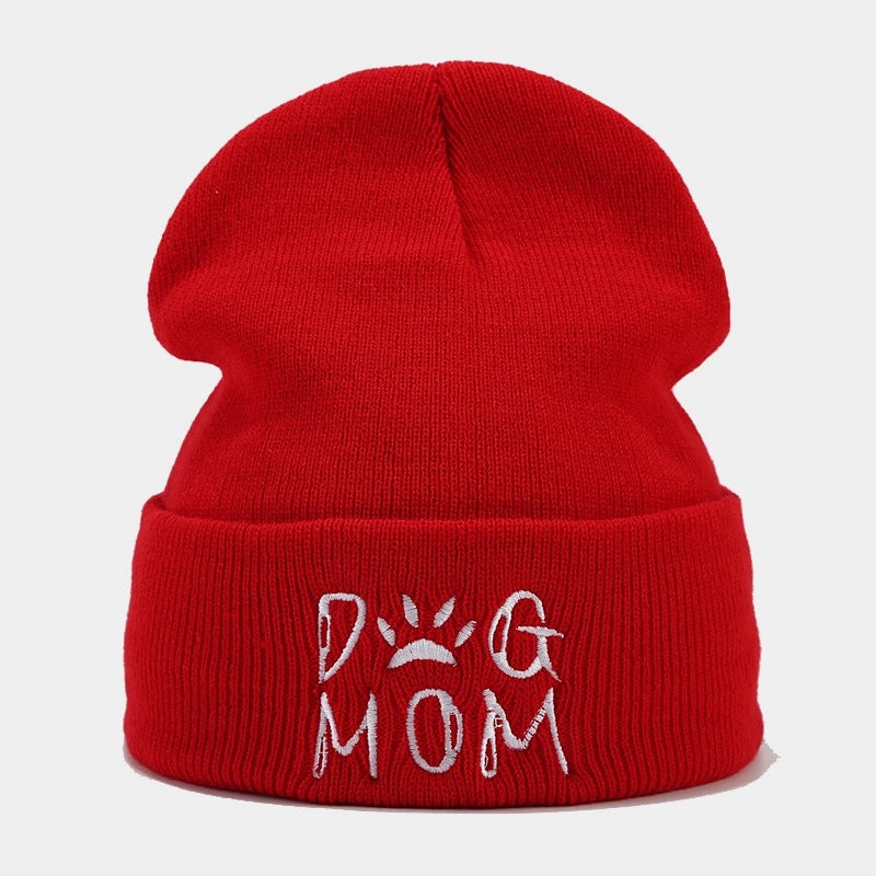 Unisex Basic Minimalist Letter Embroidery Eaveless Wool Cap
