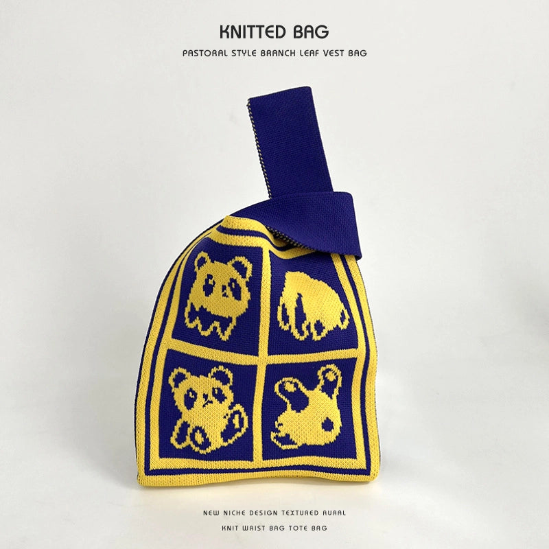 Women's Medium Polyester Animal Cute Basic Square Open Handbag