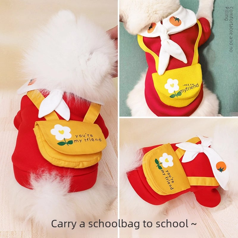 Cute Small Dog Clothes Spring Autumn Collection For Corgi  Bulldog Teddy Bichon Puppies Kittens Thin Pet Outfits