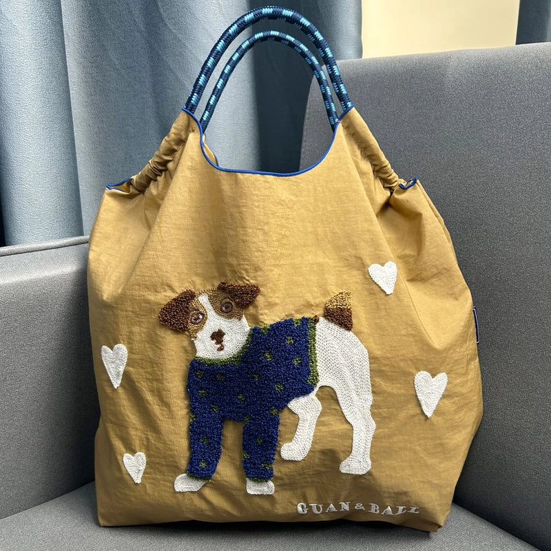 Women's Large Nylon Animal Vintage Style Classic Style Square String Handbag