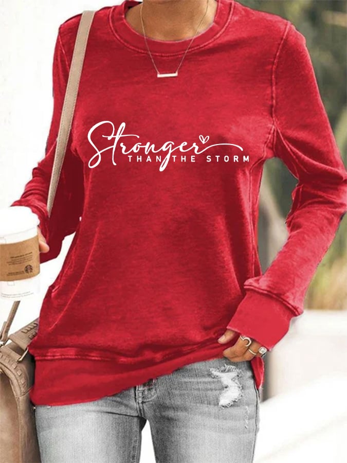 Women's Stronger Than The Storm Print Sweatshirt