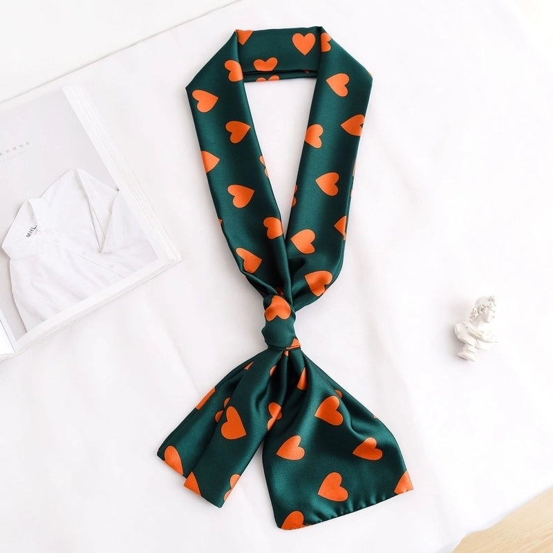 Women's Elegant Printing Satin Silk Scarf