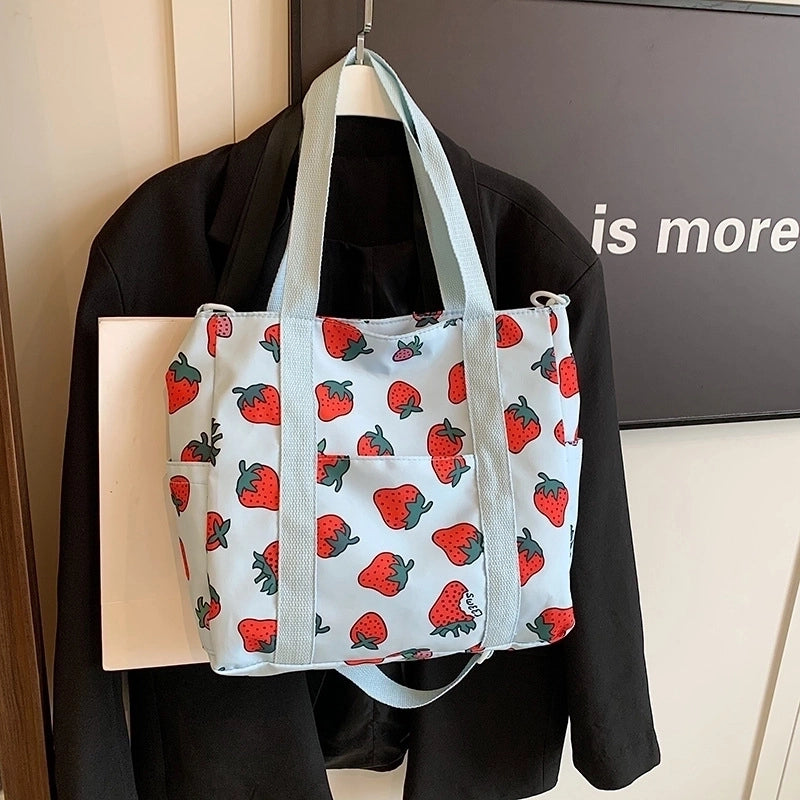 Large-capacity Handheld Shoulder Bag Soft Girl Girl Student Cram Crossbody Bag Class Commuter Tote Bag