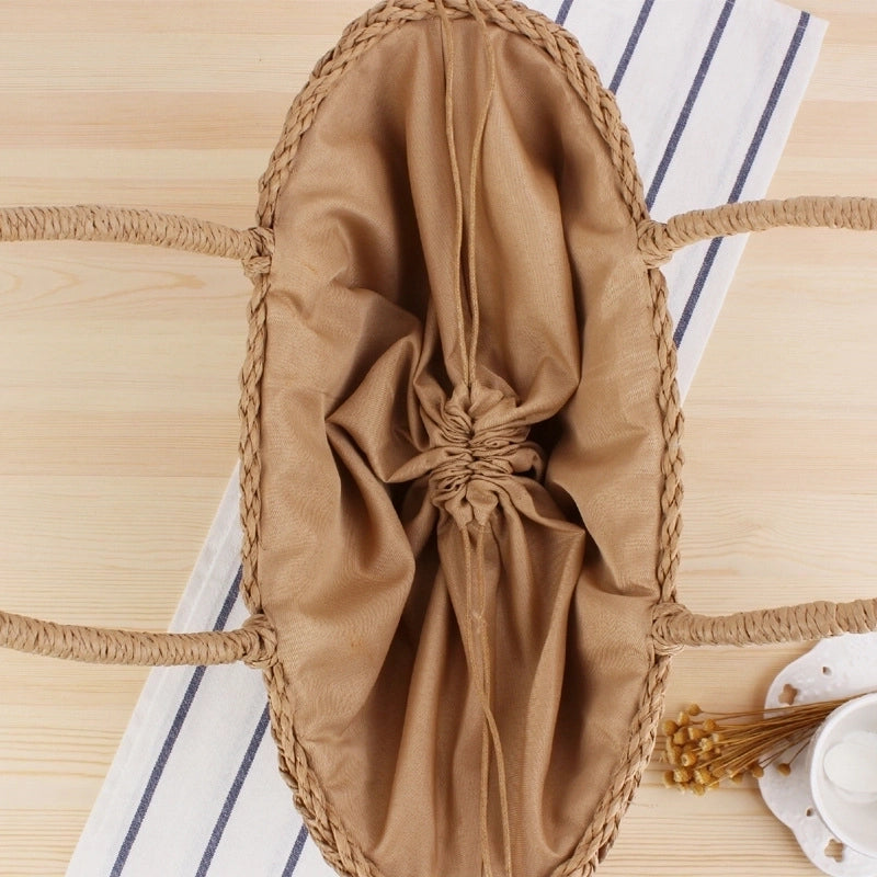 Women's Large Straw Straw Bag