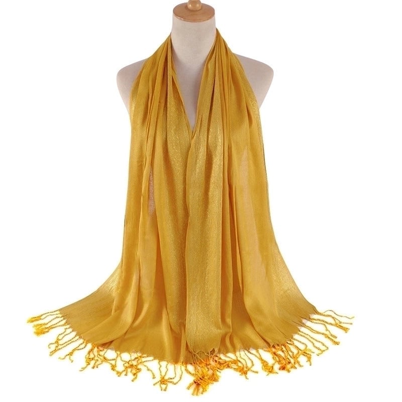Women's Minimalist Color Block Cotton Scarf