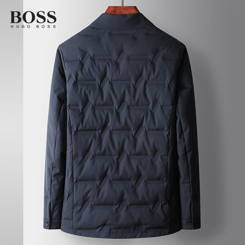 BOSS Luxury Men-s warm light and thin jacket with 90% white duck down content