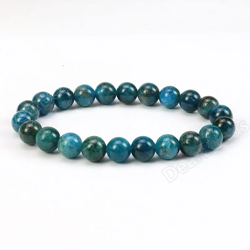 Blue Apatite Bracelets High Quality Natural Gemstone Beads Customizable Bracelet For Men a Women