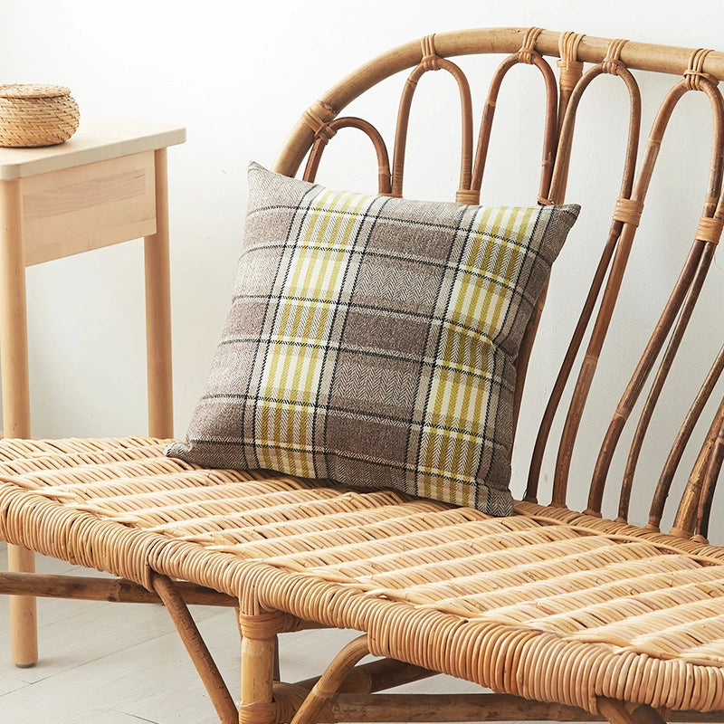 Yarn-dyed Striped Cotton And Linen Pillowcase Multicolor Multi-size Linen Plaid Pillow Home Pillow Cover Cushion