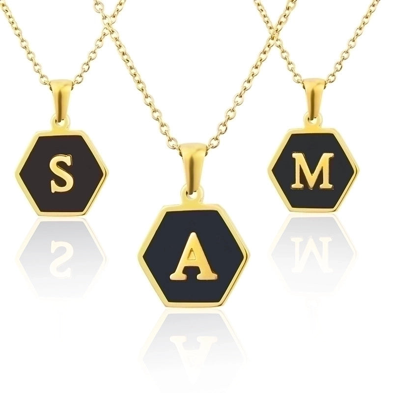 Titanium Steel Minimalist Plating Letter Necklace