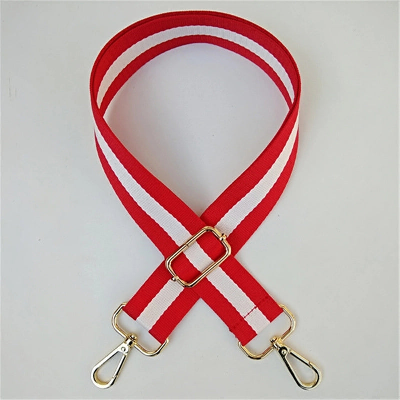 Purse Accessories Bag Strap New Striped Color Long Shoulder Strap Adjustable One Shoulder Crossbody Strap Anti-gravity Shoulder Strap