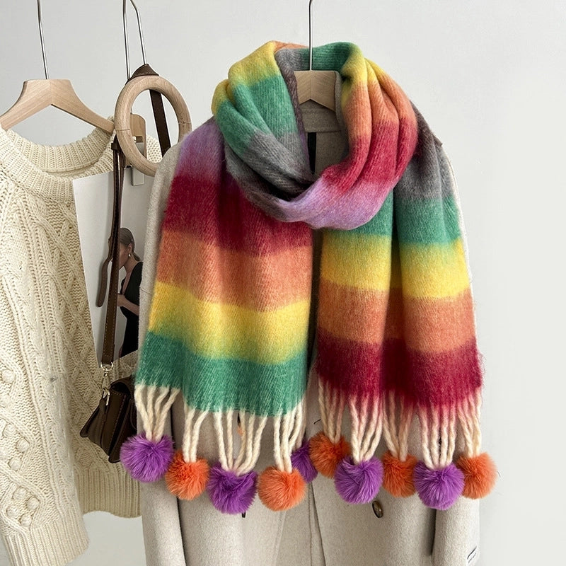 Women's Minimalist Solid Color Imitation Cashmere Scarf