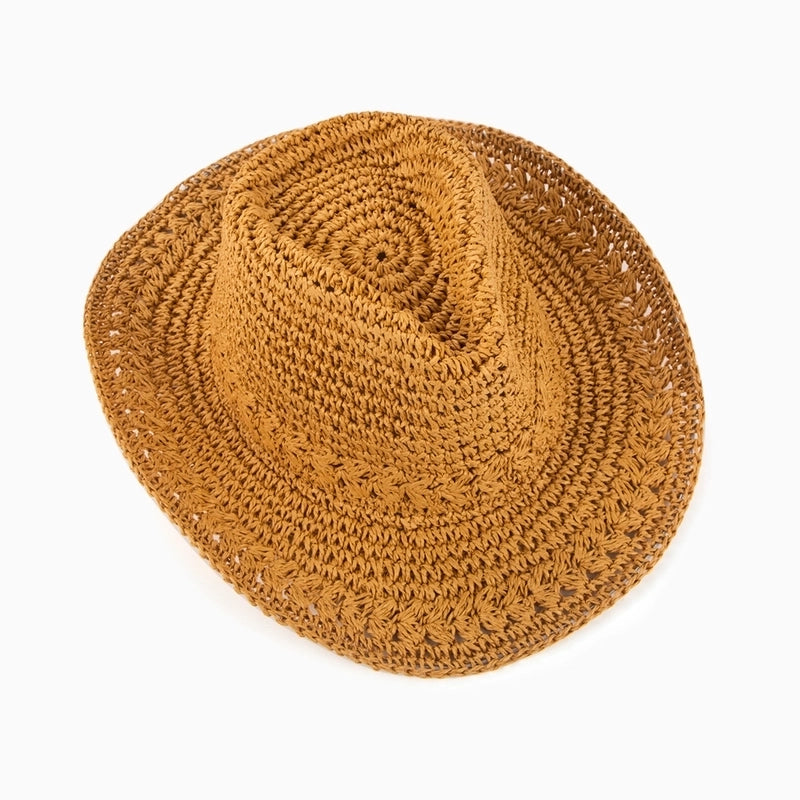 Women's Minimalist Classic Style Solid Color Big Eaves Sun Hat Fedora Hat