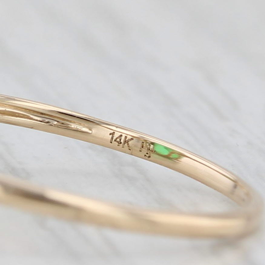 Blue Green Lab Created Quartz Glass Doublet Topaz Ring 14k Yellow Gold Size 7
